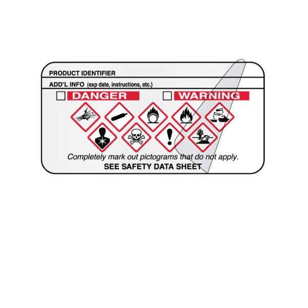 GHS Label - Product Identifier Self-Laminating 1" x 2"